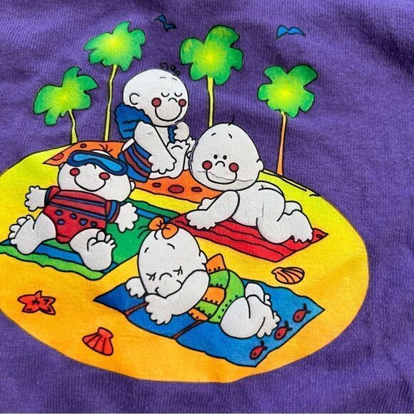 Rad Vintage 1980s 1990s Neon Surf Beach Baby Muscle Tank - Picture 3 of 6